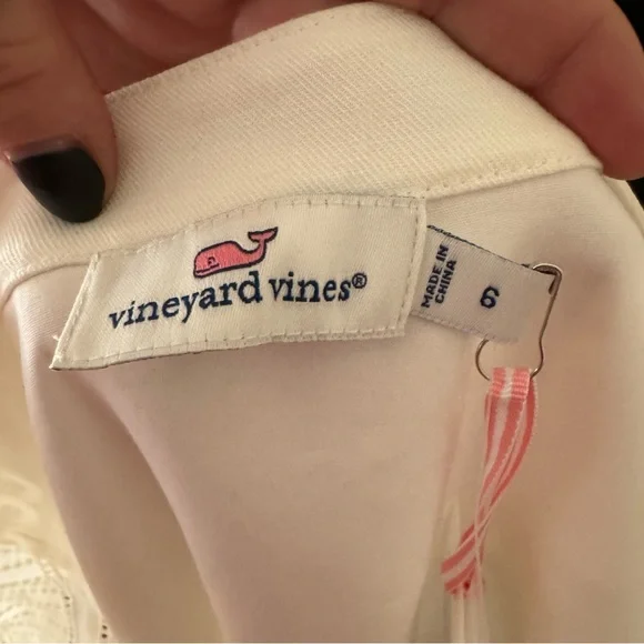 NWT Vineyard Vines White Eyelet City Shift Dress - Picture 12 of 12